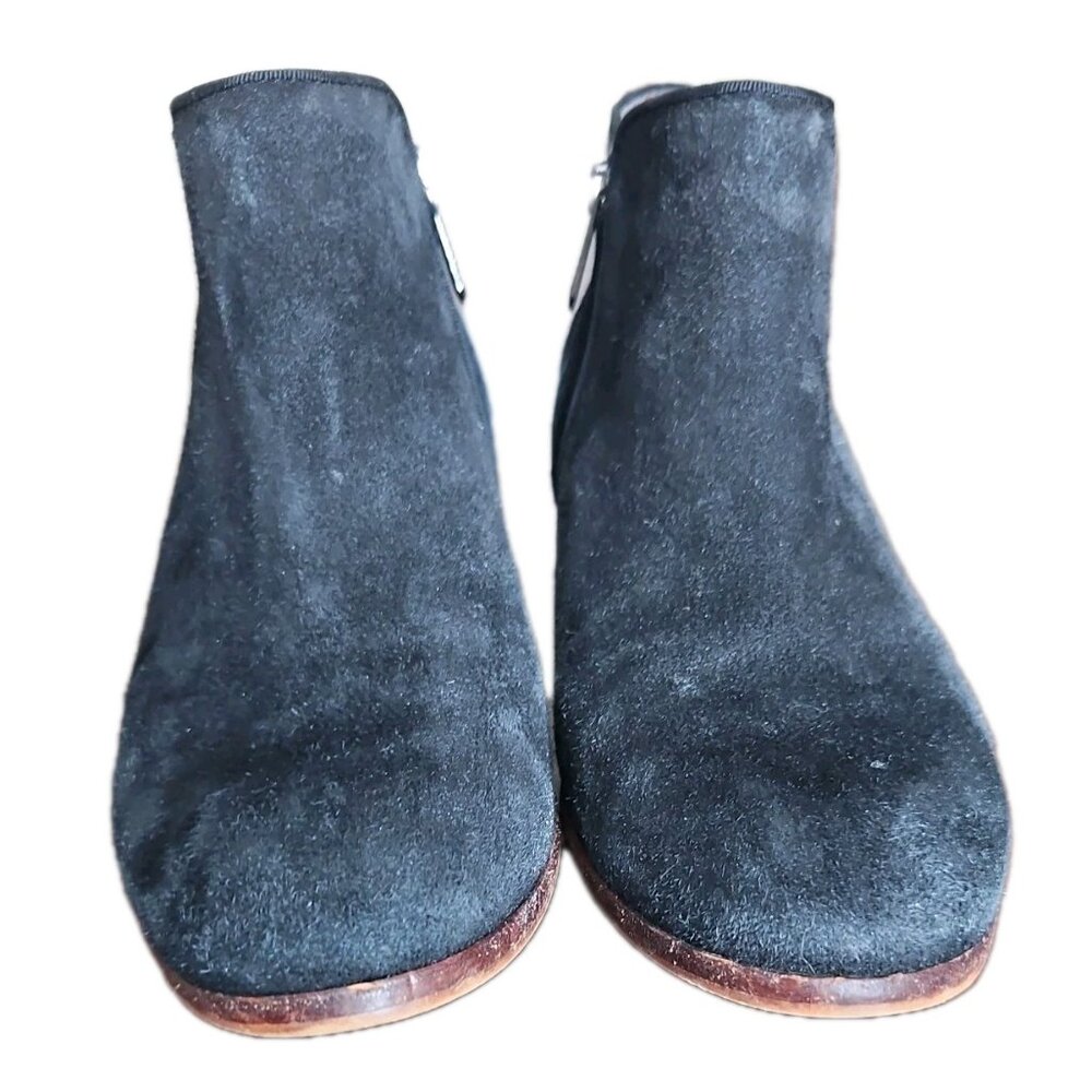Sam Edelman Petty Ankle Booties Womens Size 8M EUR 38 Black Suede Leather Zip - Picture 2 of 8